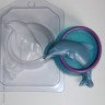 Пластиковая форма для мыла "Дельфин в круге"