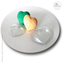 Форма для бурлящих шаров &quot;Маленькое сердечко&quot; Разъемное пластиковое сердечко для изготовления шипучек и солей для ванны.