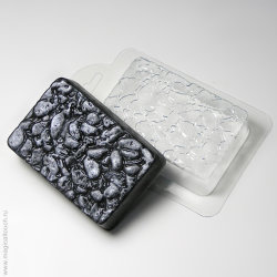 Пластиковая форма для мыла &quot;Каменное мыло&quot; Примерный вес готового мыла: 146 г
Рабочая температура: +5..+70 градусов Цельсия
Толщина пластика: 0.7..0.8 мм
&nbsp;