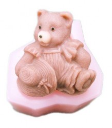 Форма для мыла 3d &quot;Мишка-девочка со шляпой&quot; Масса готового мыла - около 75 г
Цена указана только за саму форму фигурки медвежонка